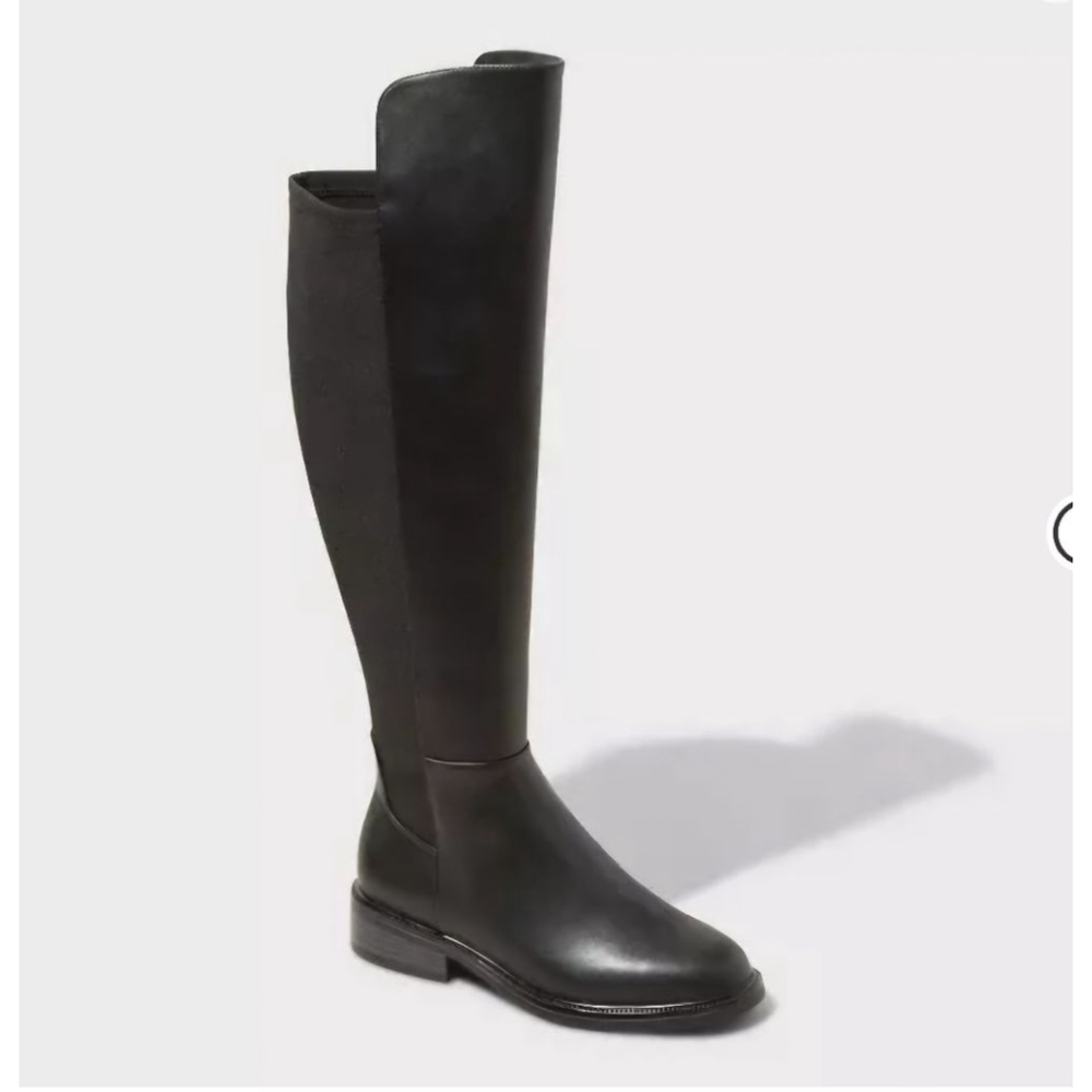 A New Day Tall Riding Boots Womens Black Size 6 Wide Calf - Picture 9 of 12